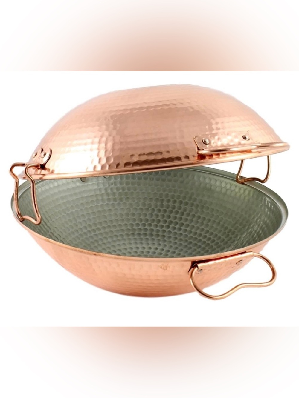 Hammered Copper Portuguese Cataplana Pot